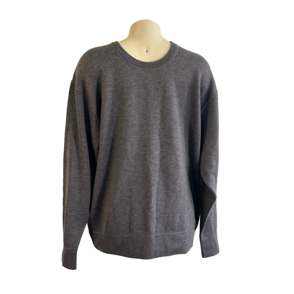 BRIONI ITALY Men’s Sweater Gray 100% Cashmere Crewneck  MED